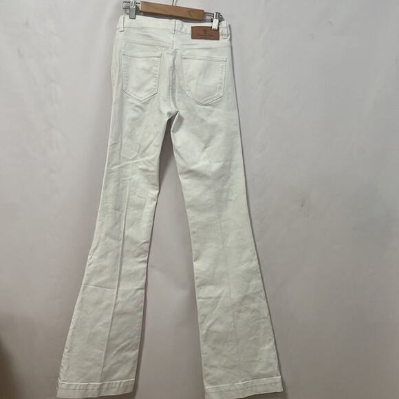 MASSIMO DUTTI FLARE NWT WHITE JEANS SIZE 2 - Picture 2 of 10